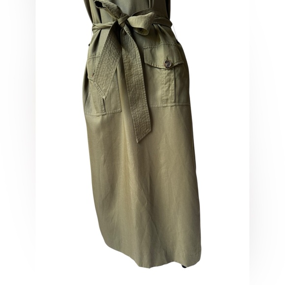 NWT Women’s Brooks Brothers Olive Green Sleeveless Dress size 4 - Picture 4 of 8